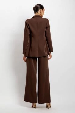 WNT Elena Oversized Blazer - Chocolate Two Piece Sets