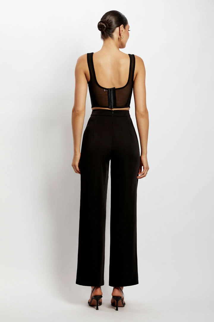 WNG Saskia Straight Leg Trousers - Black 2 WNG Saskia Straight Leg Trousers - Black