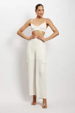 WNT Malika Straight Leg Trousers - Ivory