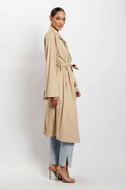 WNG Camilla Suede Trench Coat - Sand Coats & Jackets