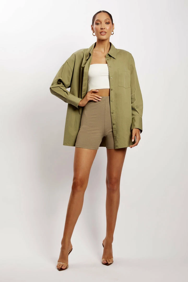 ROM All Bottoms Lisa Ribbed Booty Short - Moss 5 ROM All Bottoms Lisa Ribbed Booty Short - Moss