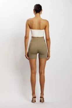 ROM All Bottoms Lisa Ribbed Booty Short - Moss