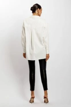 WNT Talia Oversized Shirt - White All Tops