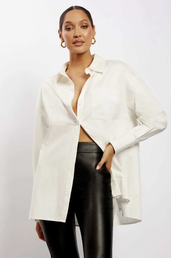 WNT Talia Oversized Shirt - White All Tops 1 WNT Talia Oversized Shirt - White All Tops