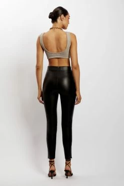 EMS Aleah Knit Crop Top - Wheat Marle 18 EMS Aleah Knit Crop Top - Wheat Marle