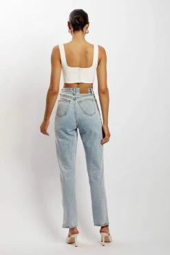 LCH All Tops Kali Faux Leather Corset - Cream 9 LCH All Tops Kali Faux Leather Corset - Cream