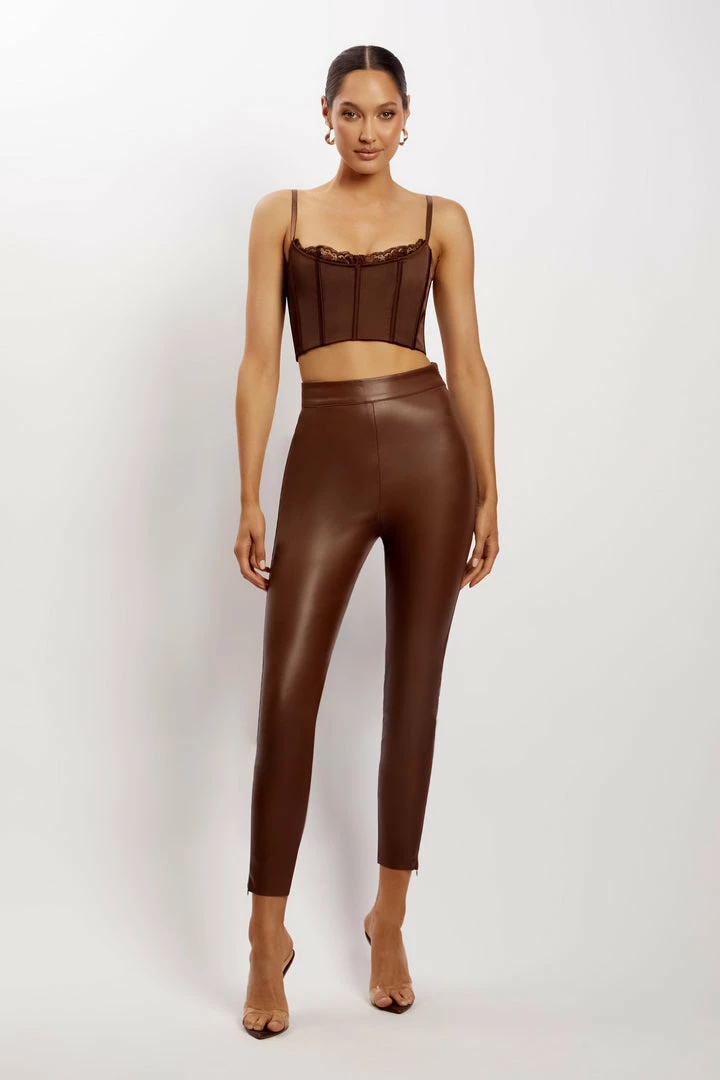 QNG Lake Lace Cami Crop Top - Chocolate All Tops 5 QNG Lake Lace Cami Crop Top - Chocolate All Tops