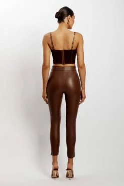 QNG Lake Lace Cami Crop Top - Chocolate All Tops 14 QNG Lake Lace Cami Crop Top - Chocolate All Tops