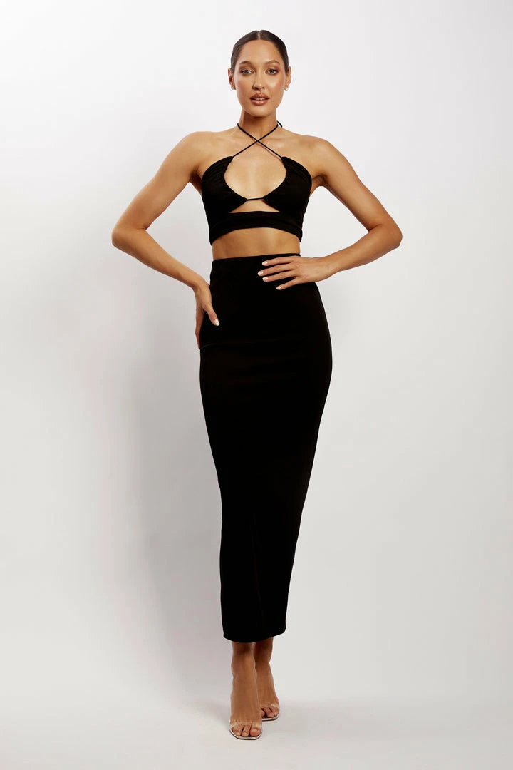 ROM Renee Wrap Over Ruched Top - Black 4 ROM Renee Wrap Over Ruched Top - Black