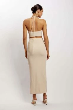 ROM Renee Wrap Over Ruched Top - Stone All Tops