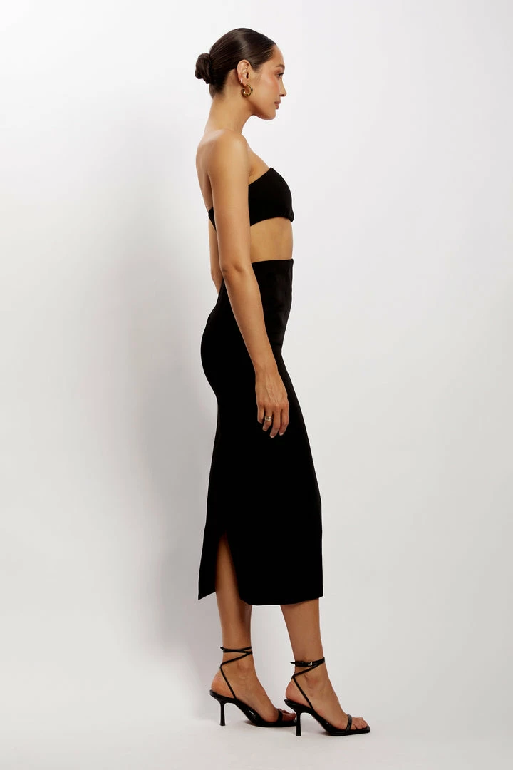 WNT Diana Cut Out Midi Dress - Black DRESSES 4 WNT Diana Cut Out Midi Dress - Black DRESSES