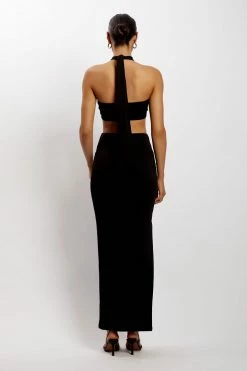 WXI Lottie Back Split Midaxi Skirt - Black Two Piece Sets