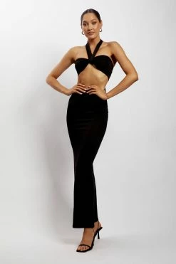 WXI Two Piece Sets Lea Multi Way Crop Top - Black