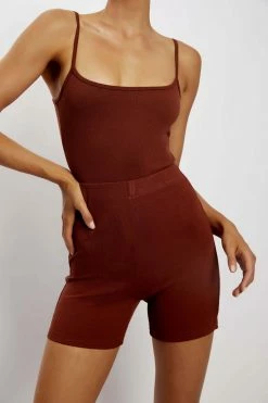 ROM Lisa Ribbed Booty Short - Spice