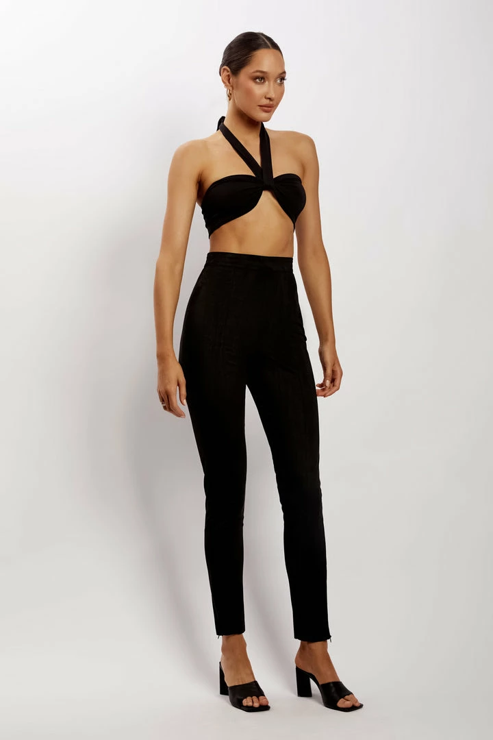 WNT Bianca Suede Leggings - Black 4 WNT Bianca Suede Leggings - Black