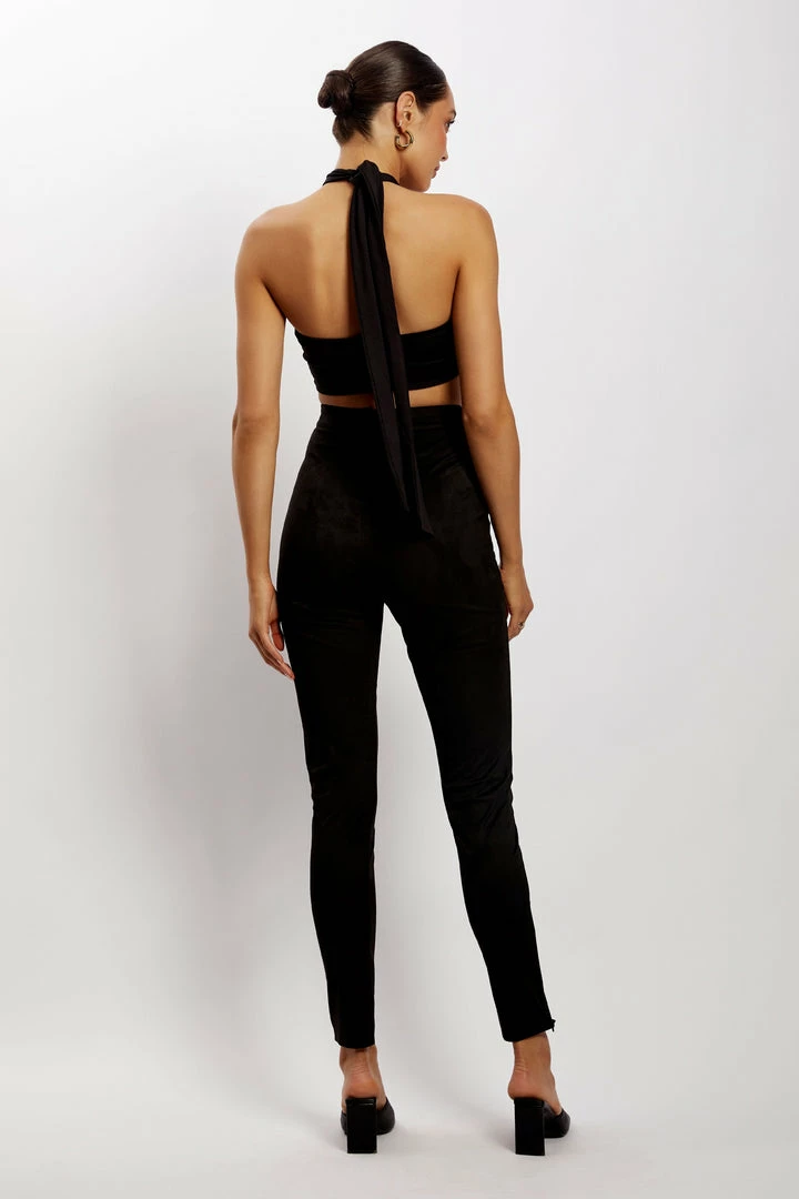 WNT Bianca Suede Leggings - Black 3 WNT Bianca Suede Leggings - Black