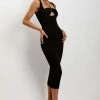 EMS DRESSES Liana Bandeau Knitted Midi Dress - Black