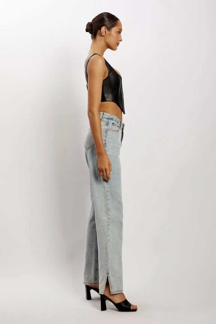 LCH All Tops Kali Faux Leather Corset - Black 6 LCH All Tops Kali Faux Leather Corset - Black