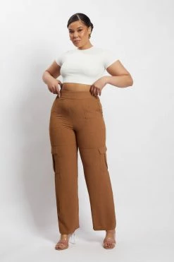 WNT Malika Straight Leg Trousers - Tan 23 WNT Malika Straight Leg Trousers - Tan