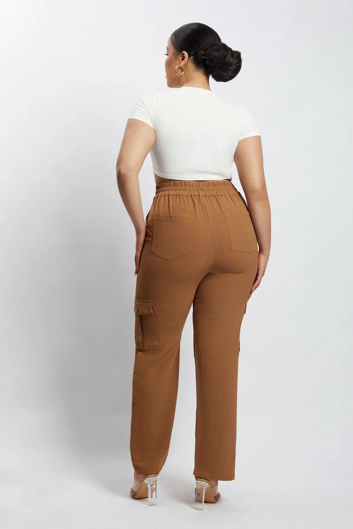 WNT Malika Straight Leg Trousers - Tan 12 WNT Malika Straight Leg Trousers - Tan