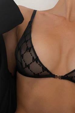 GZH Millie Monogram Bra - Black Intimates