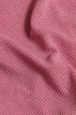 ROM Iliana Shimmer Rib Mini Skirt - Pink