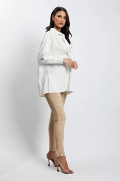 WNT Bianca Suede Leggings - Sand