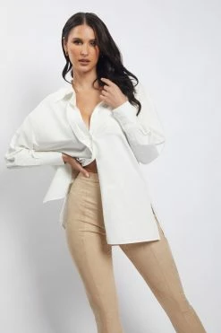 WNT Talia Oversized Shirt - White All Tops 19 WNT Talia Oversized Shirt - White All Tops