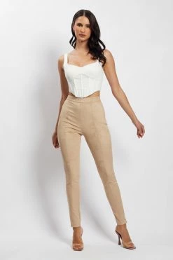 WNT Bianca Suede Leggings - Sand