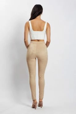 WNT Bianca Suede Leggings - Sand