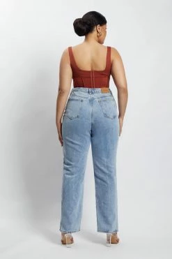 QNG Zali Jersey Sweetheart Corset - Biscuit