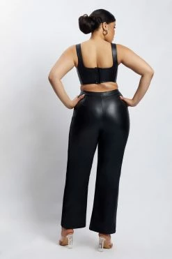 LCH All Tops Kali Faux Leather Corset - Black 22 LCH All Tops Kali Faux Leather Corset - Black