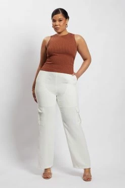 WNT Malika Straight Leg Trousers - Ivory