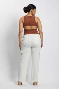 WNT Malika Straight Leg Trousers - Ivory